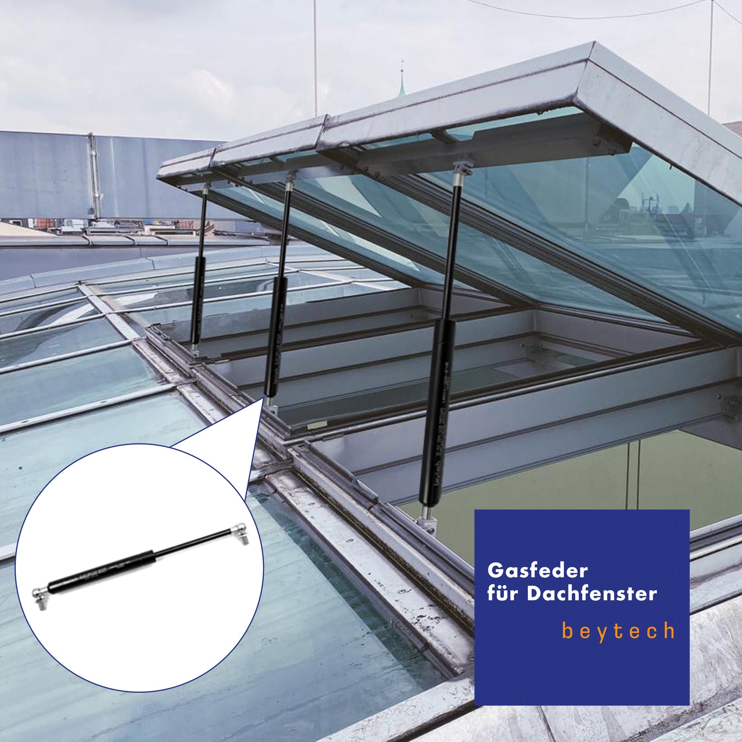 Universal Gasdruckfeder, Gasfeder 200–900 mm 100–1000N Kugelkopf Endstücke 10/21